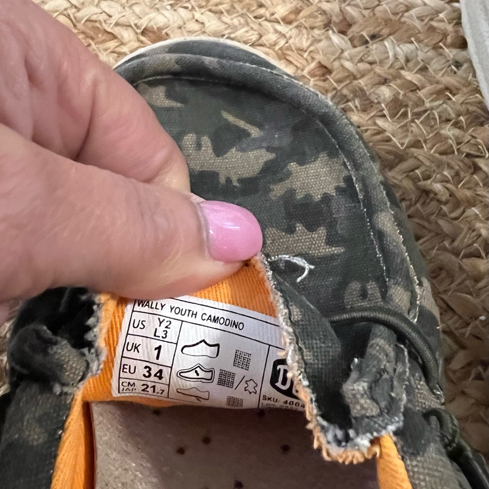 Hey Dude Kids Camo Green Shoes - Picture 2 of 2